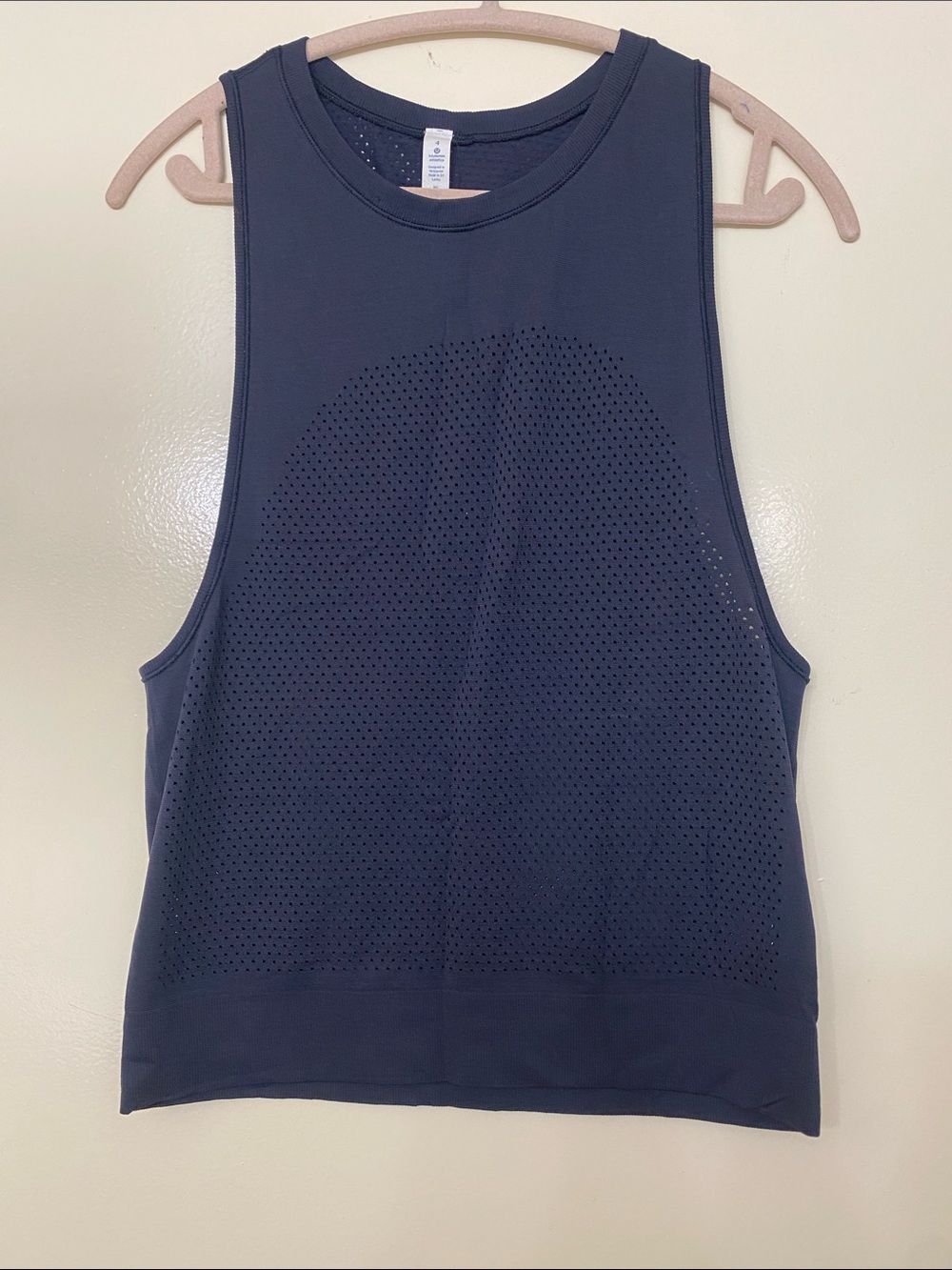 Lululemon Black Perforated Active Tank Top
